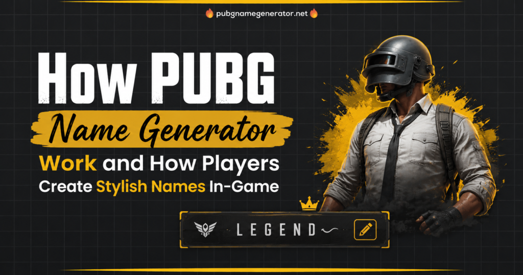 how pubg name generator work