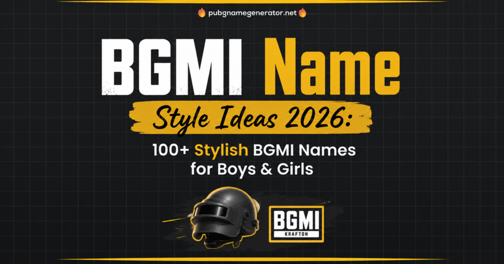 BGMI name style ideas