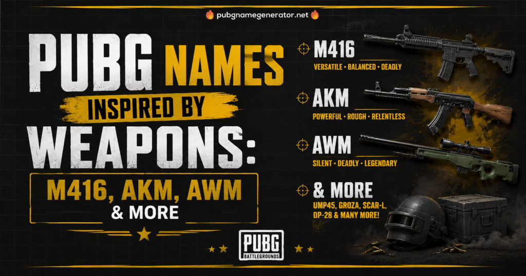 PUBG Weapon Inspired Names