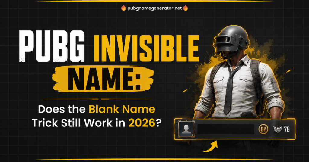 PUBG Invisible Name